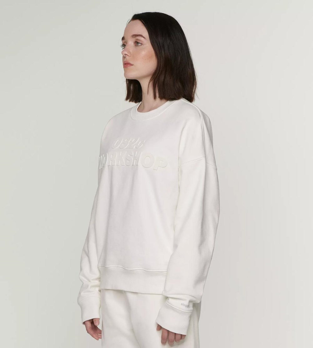 Sloggi 032c X Unisex Sweatshirt Beżowe | 65730-WRIU