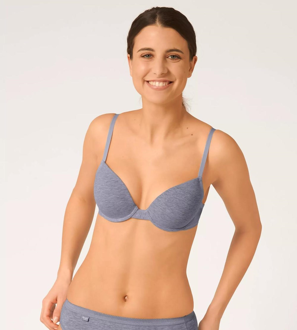 Sloggi 24/7 100 Wired Watowany Bra Szare | 39751-GPDZ