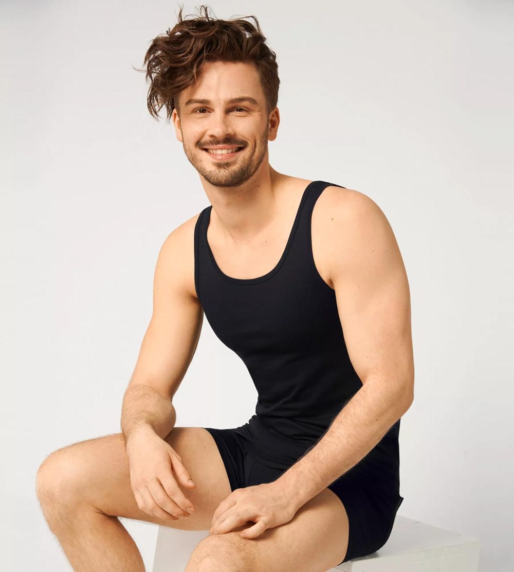 Sloggi 24/7 Vest Tank Top Czarne | 62479-EBLF