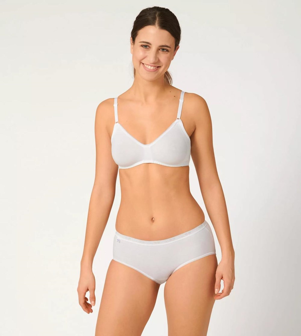 Sloggi Basic+ Non-wired Bra Białe | 41786-UMQD