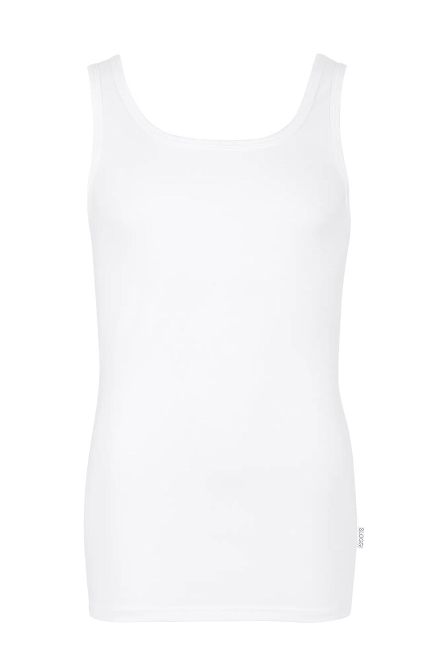 Sloggi Basic Vest Tank Top Białe | 51346-WDAX