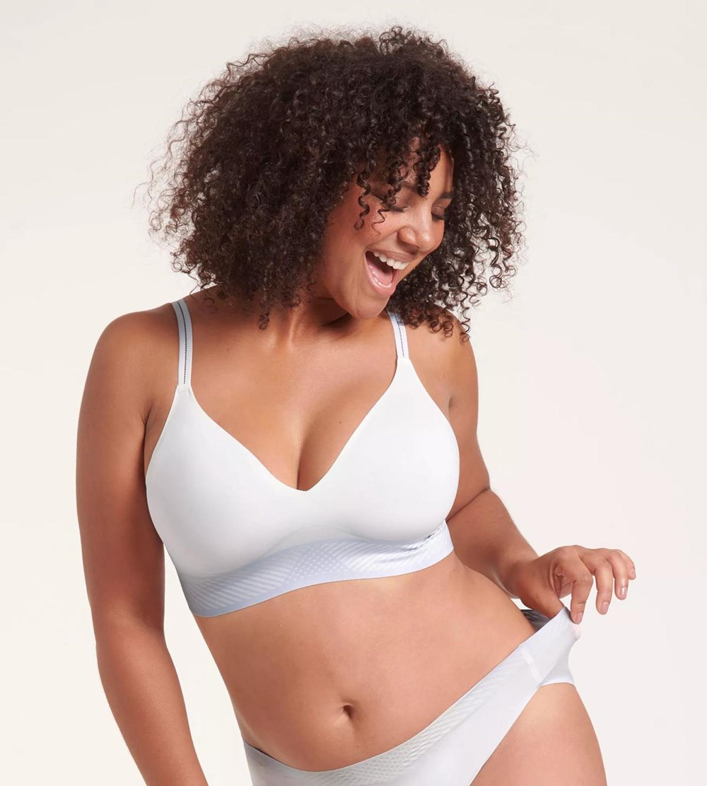 Sloggi Body Adapt Bralette Białe Głęboka | 90763-NMPA