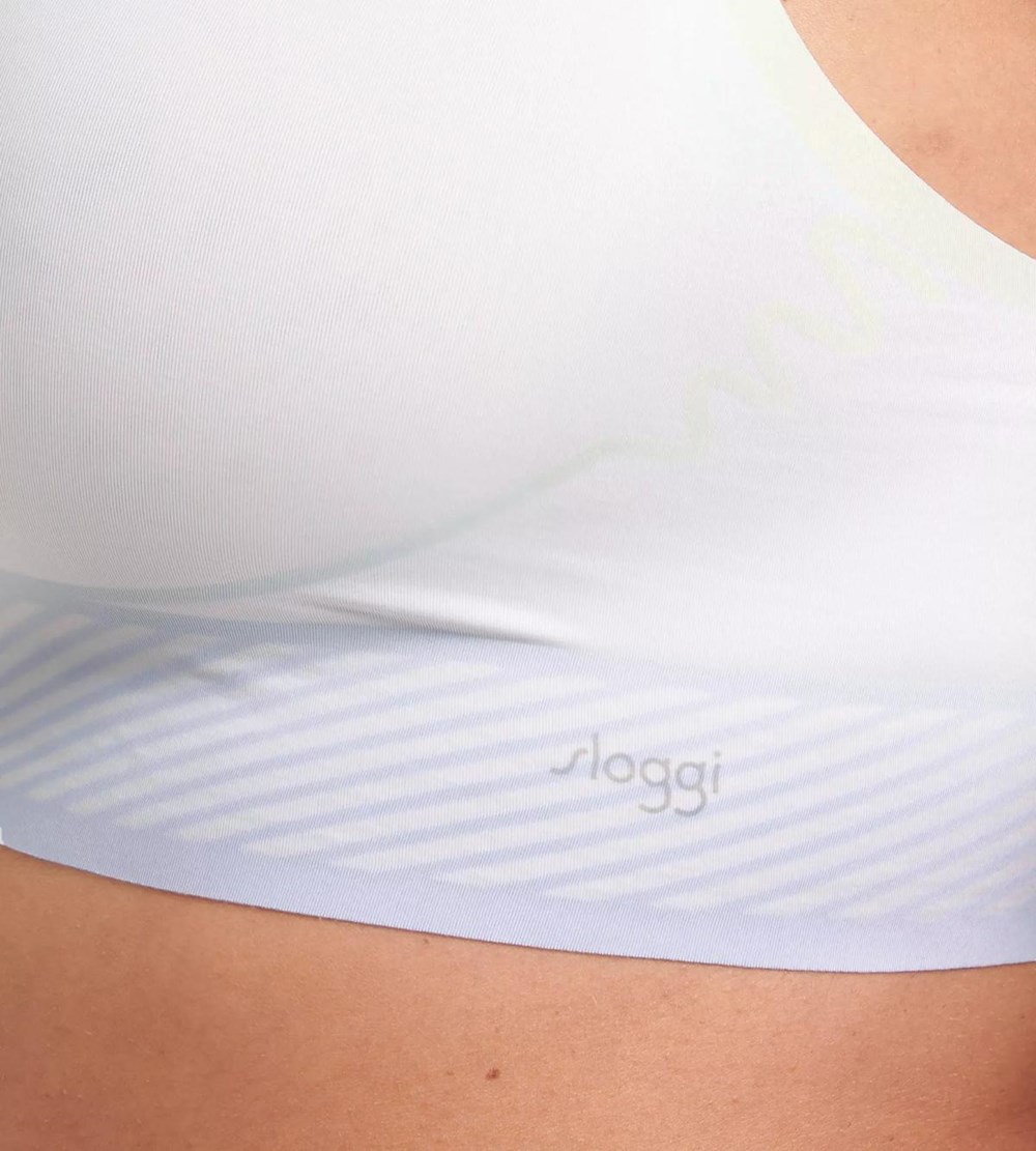 Sloggi Body Adapt Bralette Białe Głęboka | 90763-NMPA