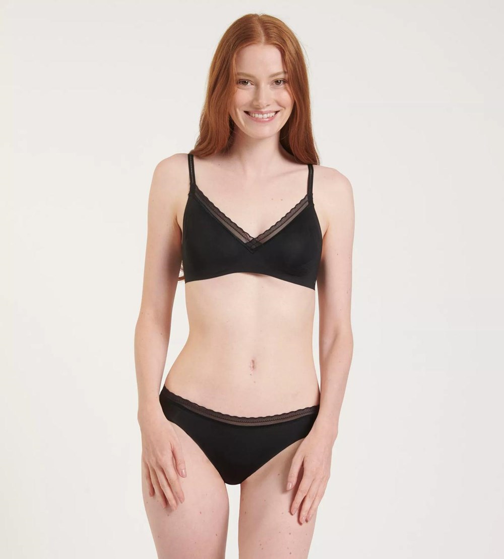 Sloggi Body Adapt Twist Hipster Czarne | 57086-SUYQ