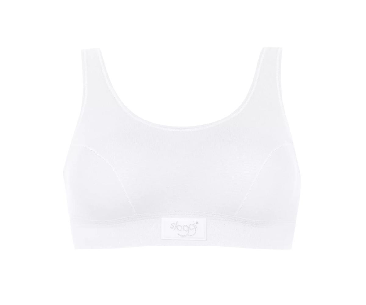 Sloggi Double Komfort Sports Top Białe | 60458-DCFQ