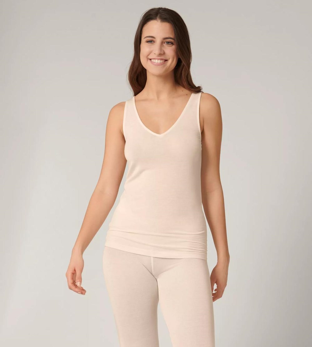 Sloggi Ever Cosy Muscular Tank Top Fresh powder | 64357-ZAWR