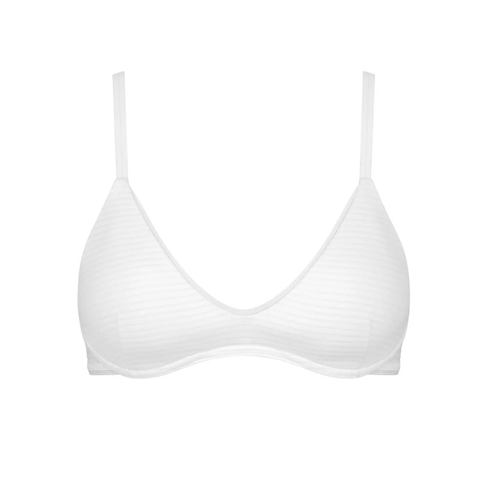 Sloggi Ever Fresh Watowany Bra Białe | 84265-ZVAJ