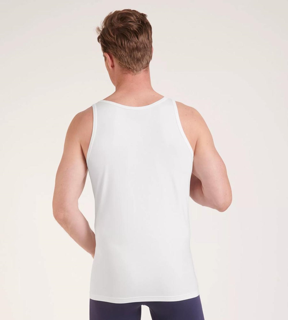 Sloggi Ever Soft Vest Tank Top Białe | 21704-HZMT