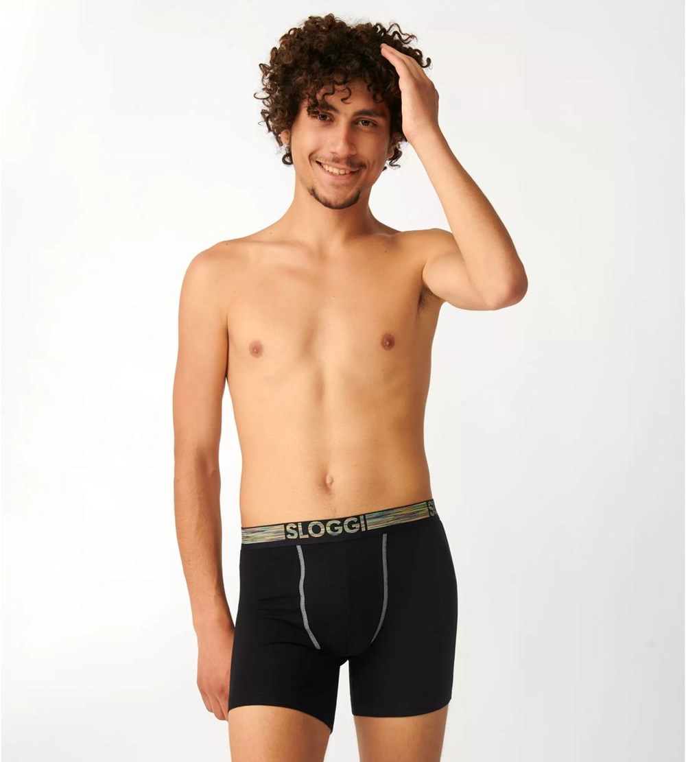 Sloggi Go Abc Natural Shorts Czarne | 12506-DPHL