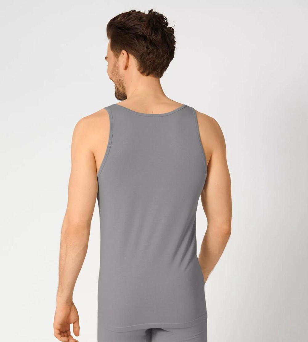 Sloggi Go Abc Vest Tank Top Szare | 91805-YTRG