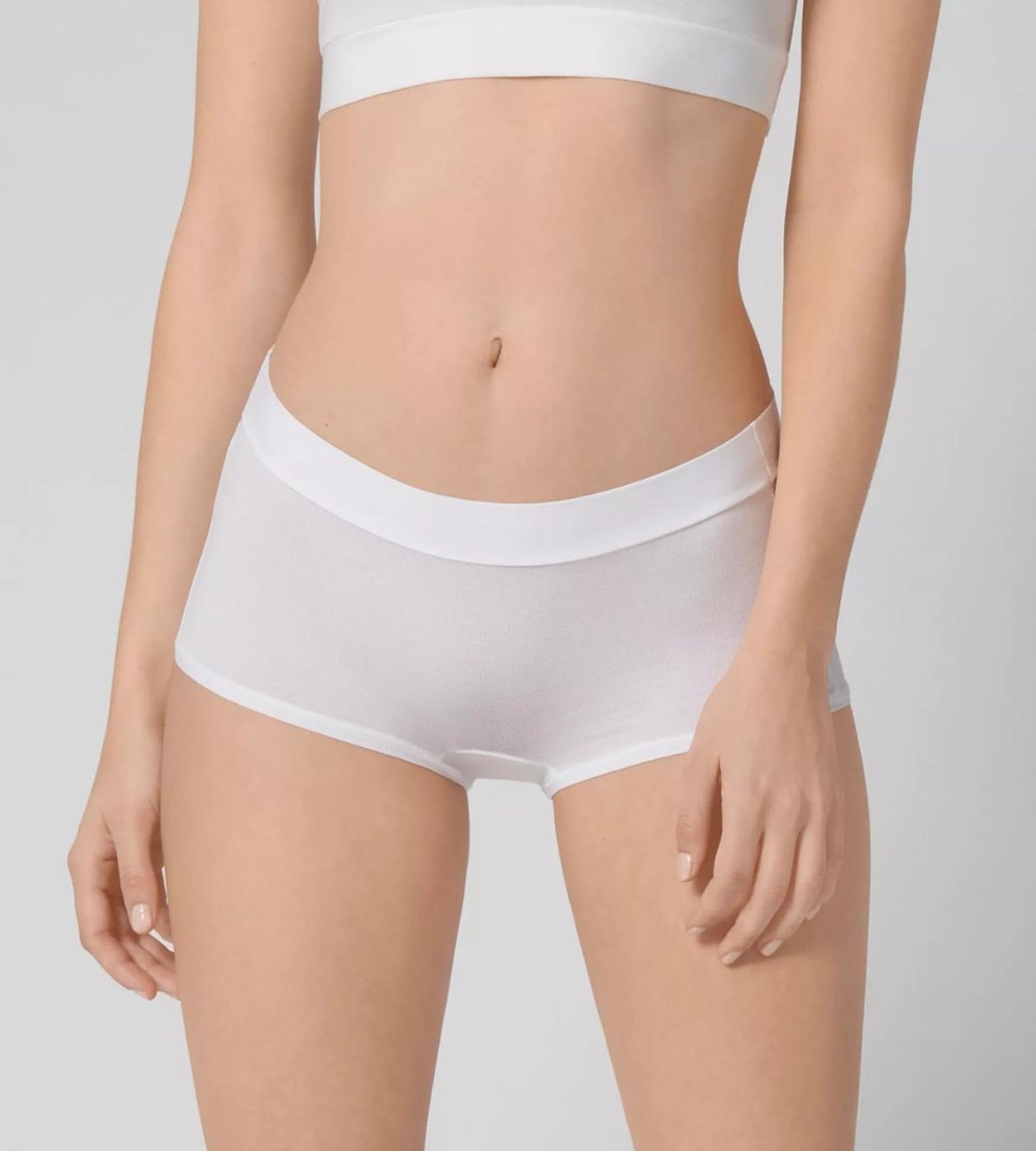 Sloggi Go Allround Boyshort Białe | 57260-FMNZ