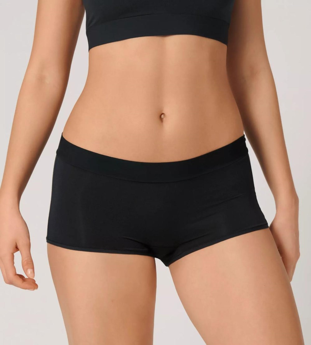 Sloggi Go Allround Boyshort Czarne | 40657-DEHR