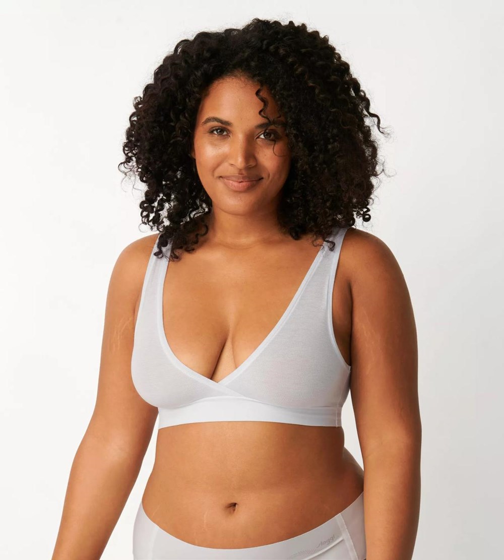 Sloggi Go Allround Bralette Białe | 38105-KJCQ