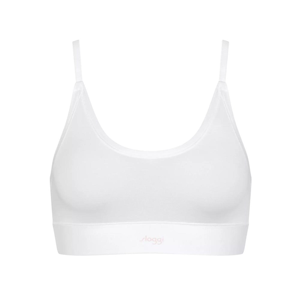 Sloggi Go Allround Koronkowe Bralette Białe | 23980-MDPF