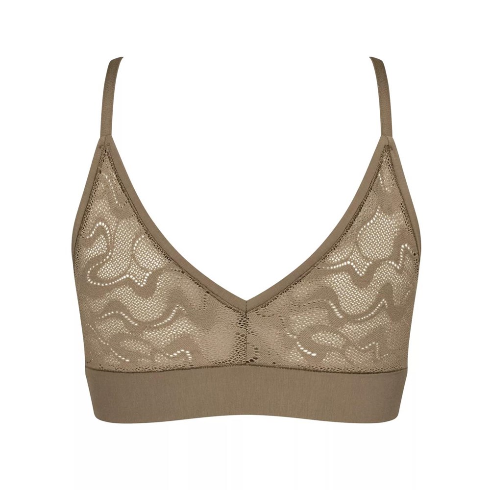 Sloggi Go Allround Koronkowe Bralette Szare | 36279-OGEQ