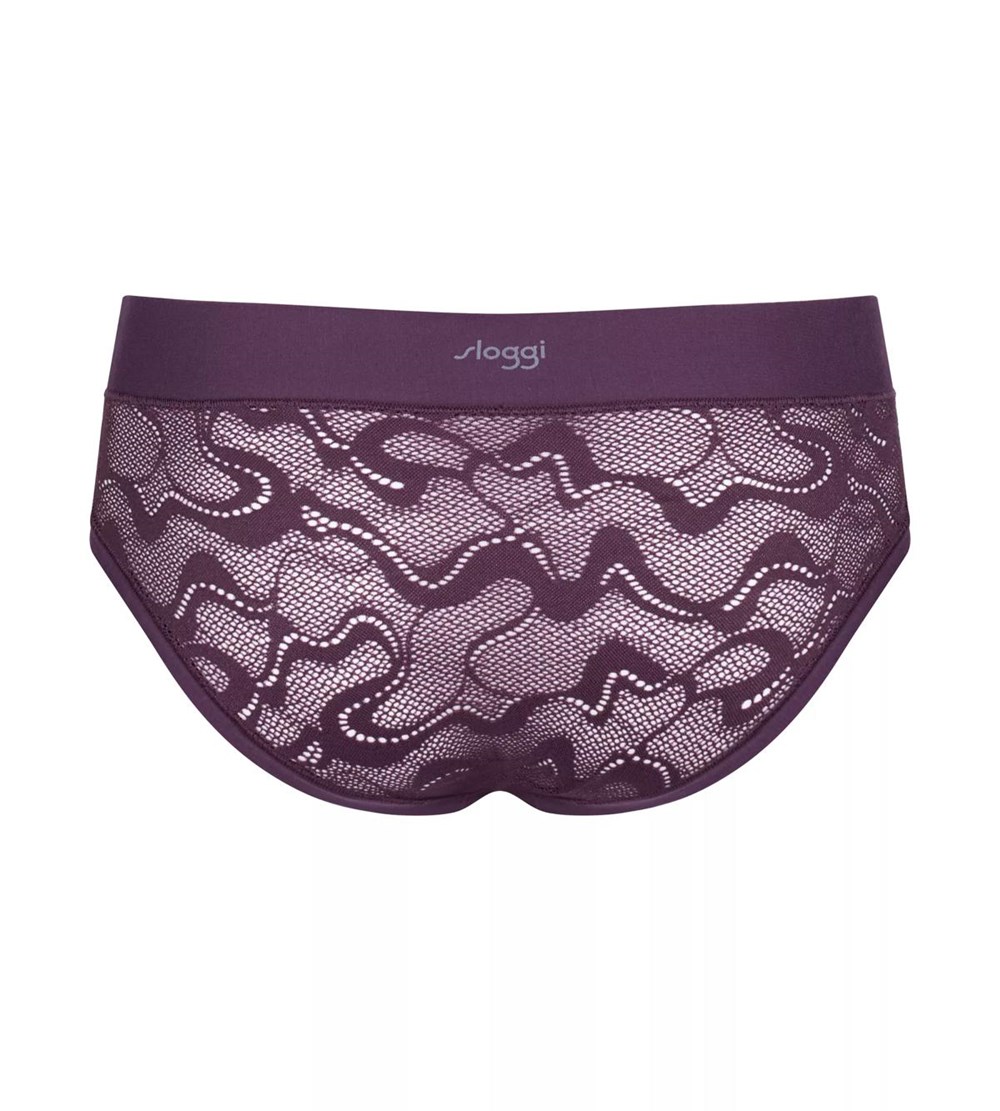 Sloggi Go Allround Koronkowe Hipster Plum | 79235-QSHO