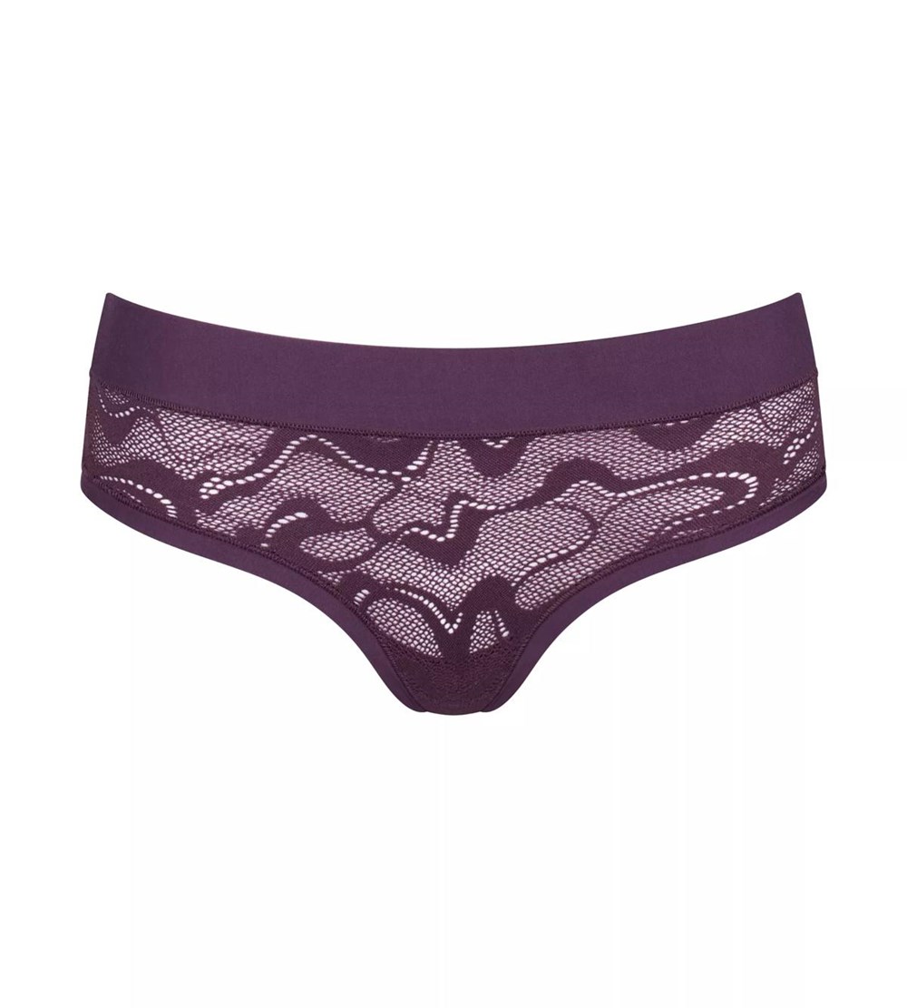 Sloggi Go Allround Koronkowe Hipster Plum | 79235-QSHO