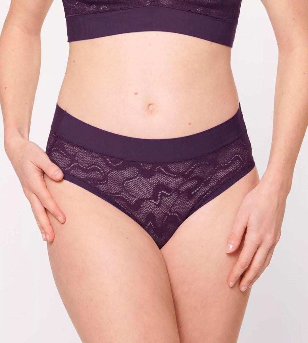 Sloggi Go Allround Koronkowe Midi Plum | 96713-VUEZ