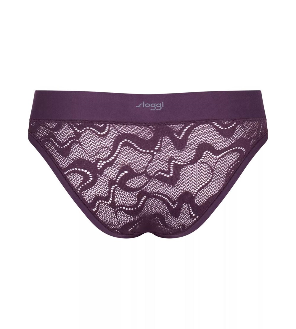 Sloggi Go Allround Koronkowe Mini Plum | 64280-WGJL