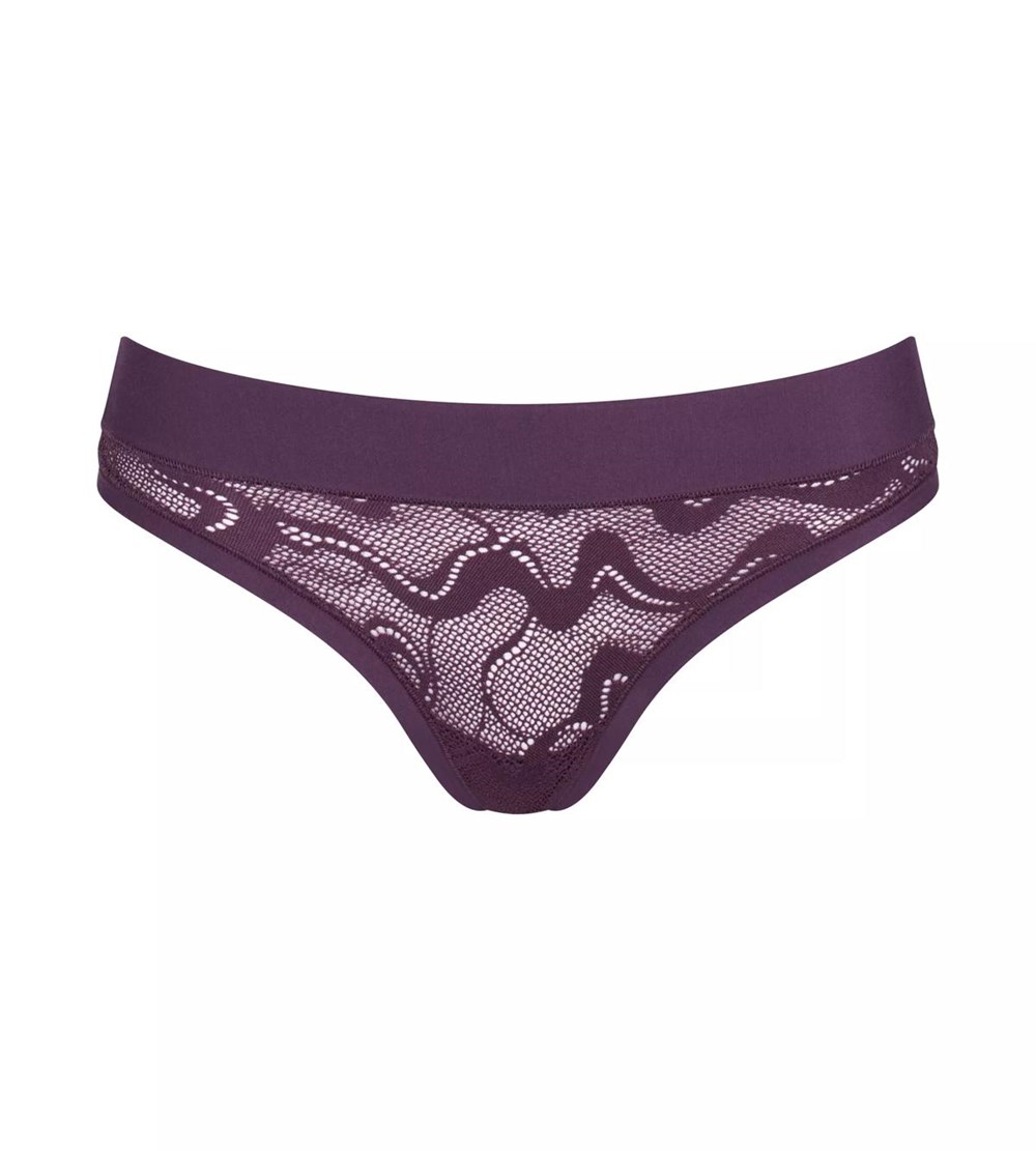 Sloggi Go Allround Koronkowe Mini Plum | 64280-WGJL