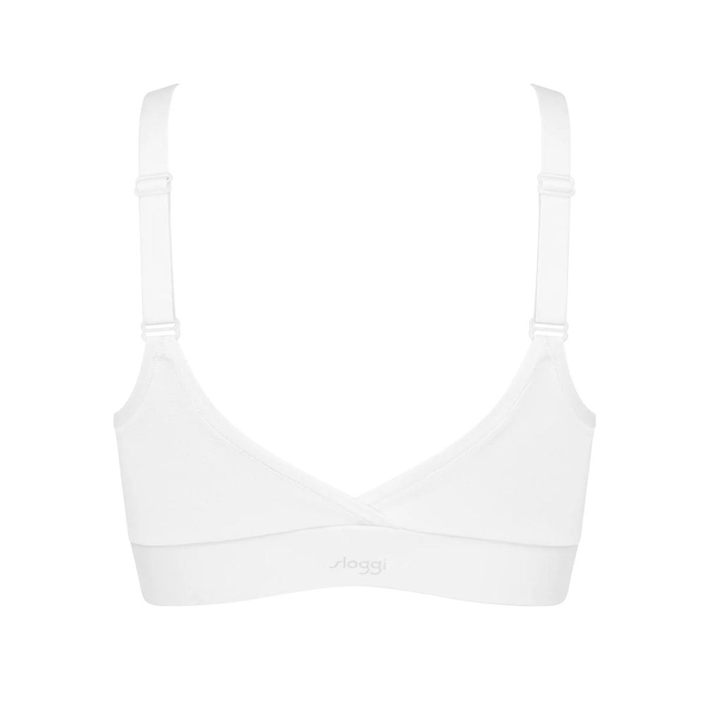 Sloggi Go Allround Watowany Bra Białe | 50936-ZDOW