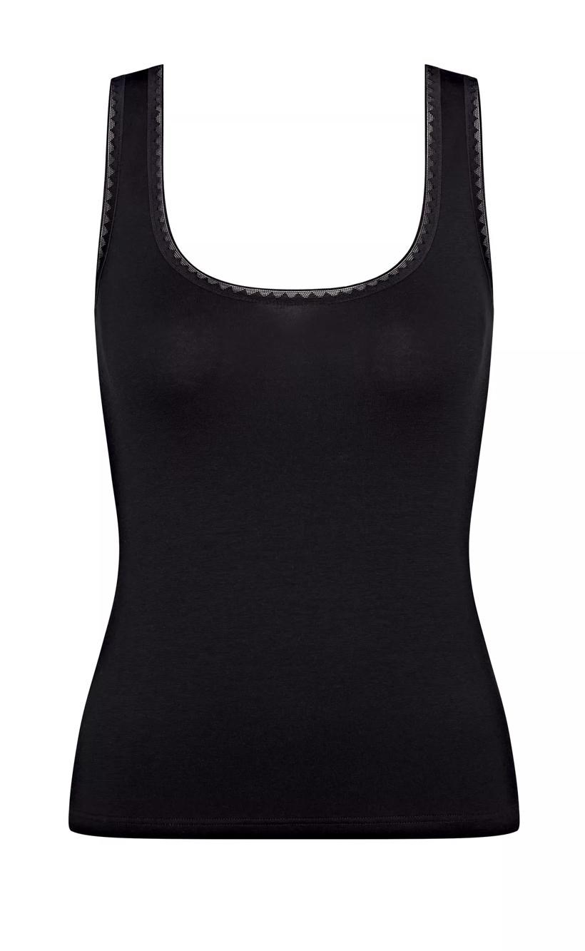 Sloggi Go Vest Tank Top Czarne | 68721-OVWK