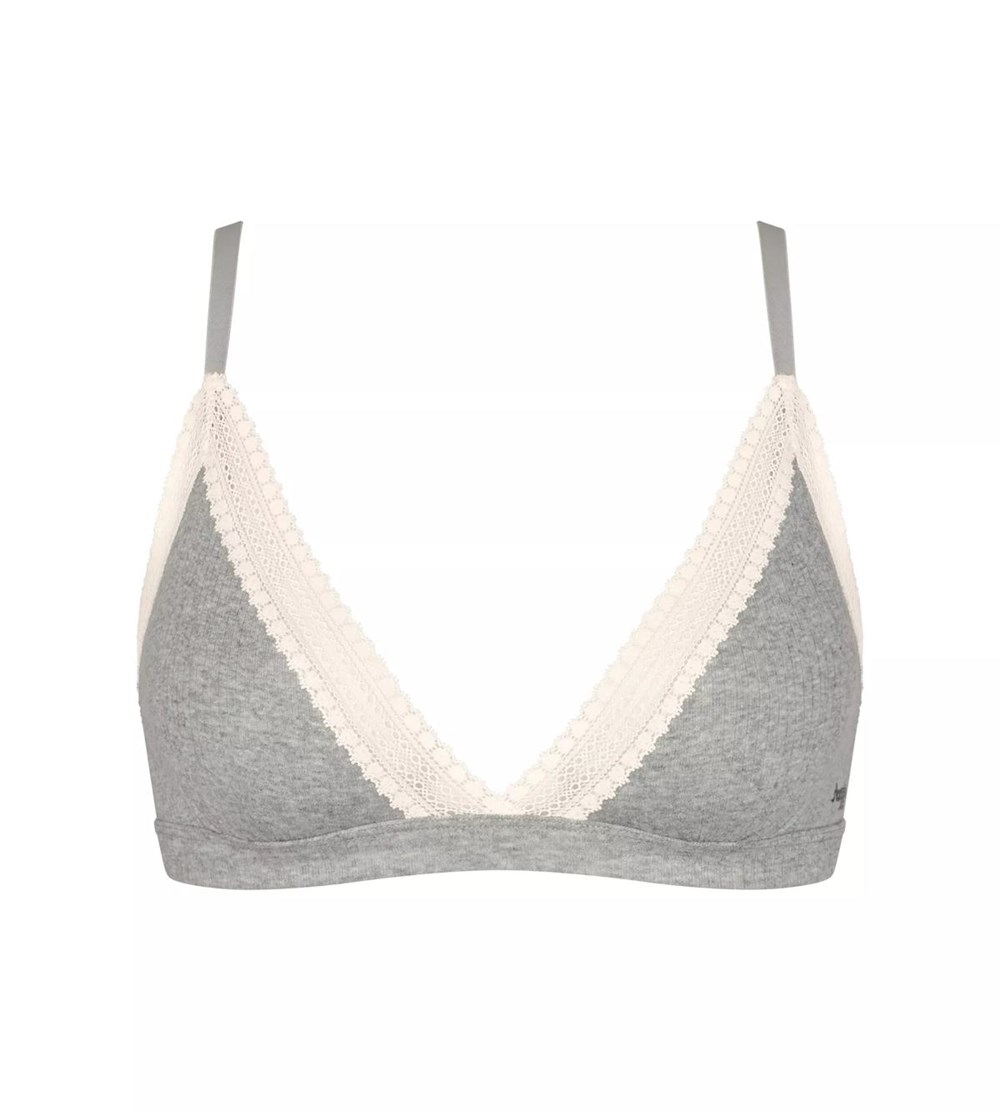 Sloggi Go Żebrowany Bralette Szare | 39621-WFDT