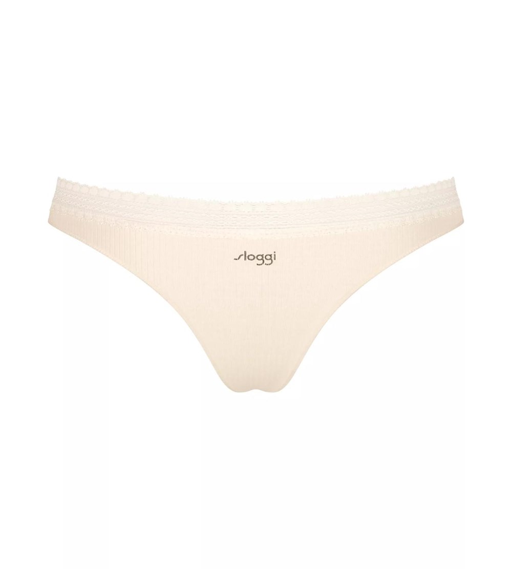 Sloggi Go Żebrowany Brazilian Brief Brązowe Głęboka | 03467-TNAJ