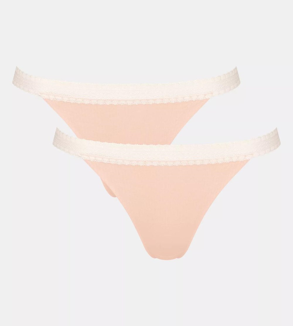 Sloggi Go Żebrowany Brazilian Brief Pomarańczowe | 06297-BALF