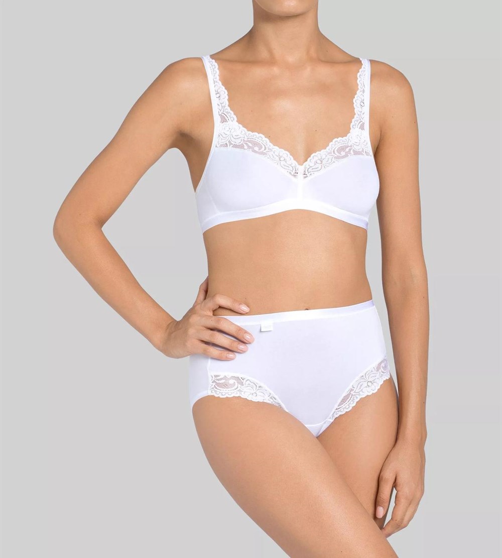 Sloggi Romance Bralette Białe | 41695-HBEC