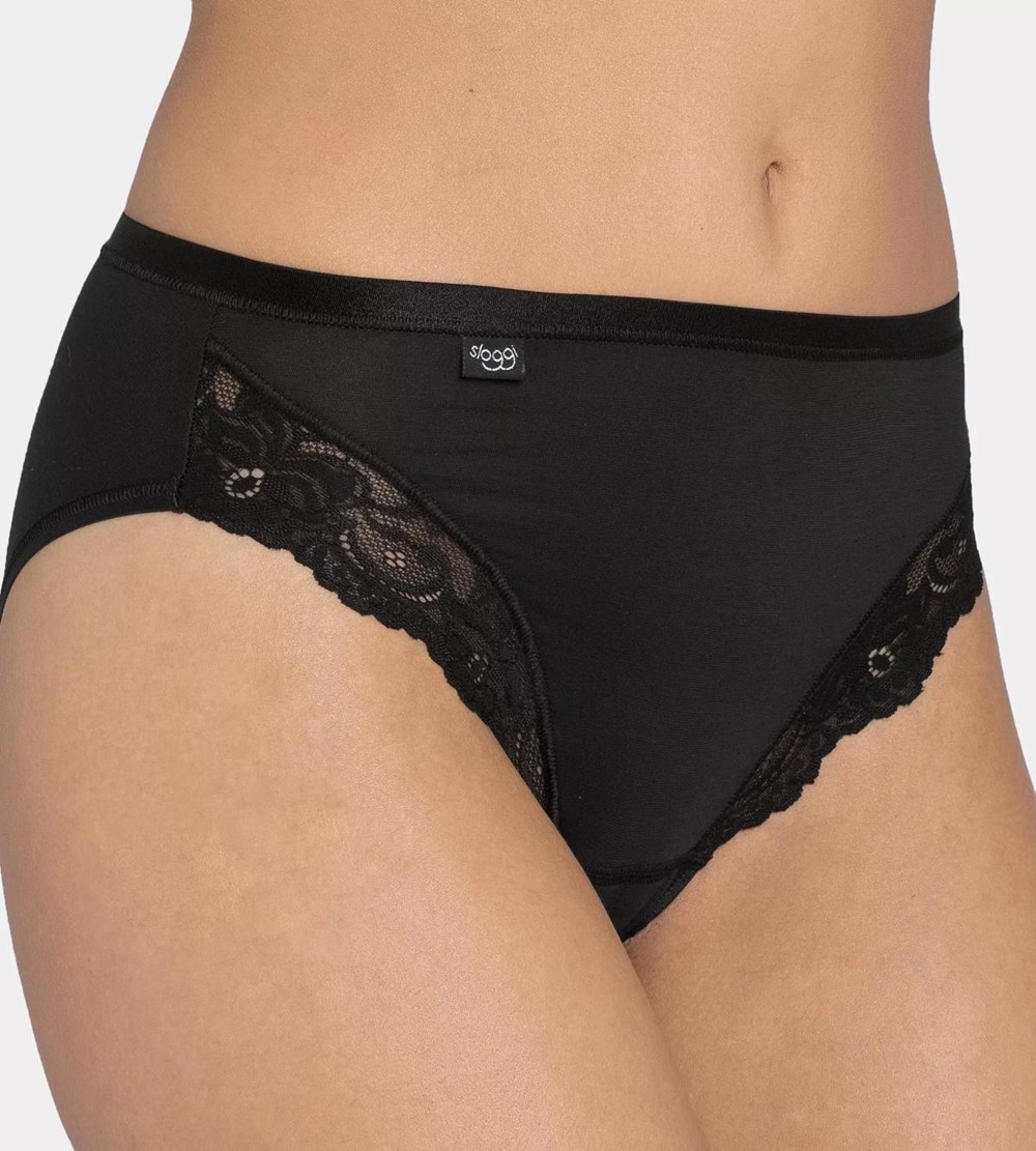 Sloggi Romance Tai Brief Czarne | 84129-SJAC