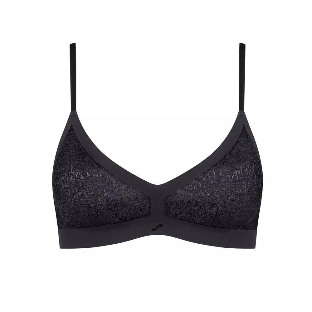 Sloggi S By Superb Watowany Bra Czarne | 14507-BCES