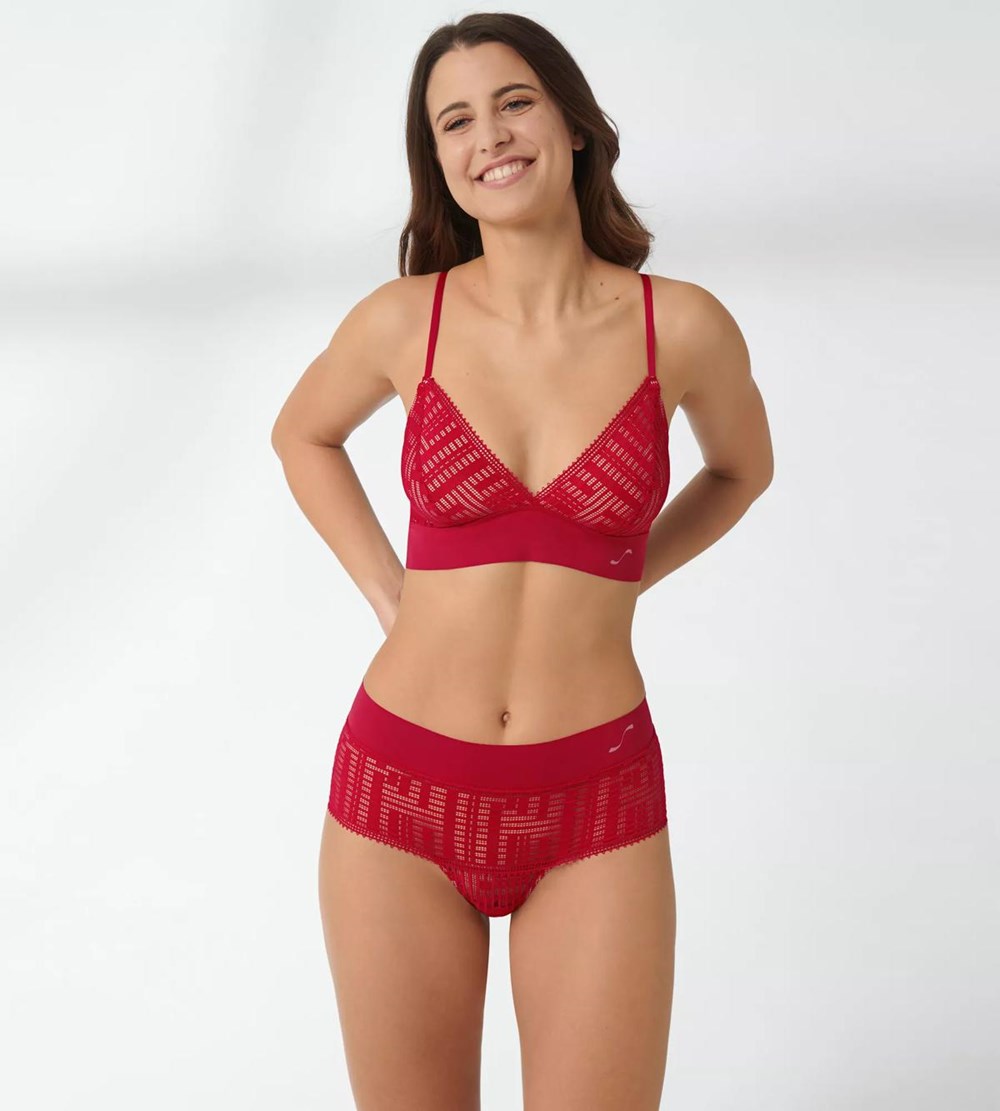 Sloggi S Seven Bralette Czerwone | 52306-XUOG