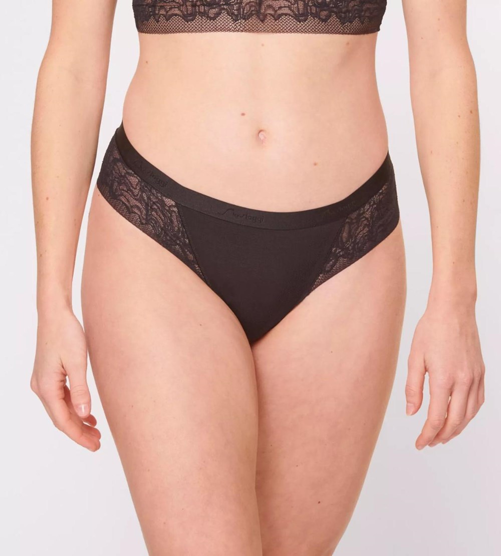 Sloggi S Shadow Brazilian Brief Czarne | 07861-KTPI