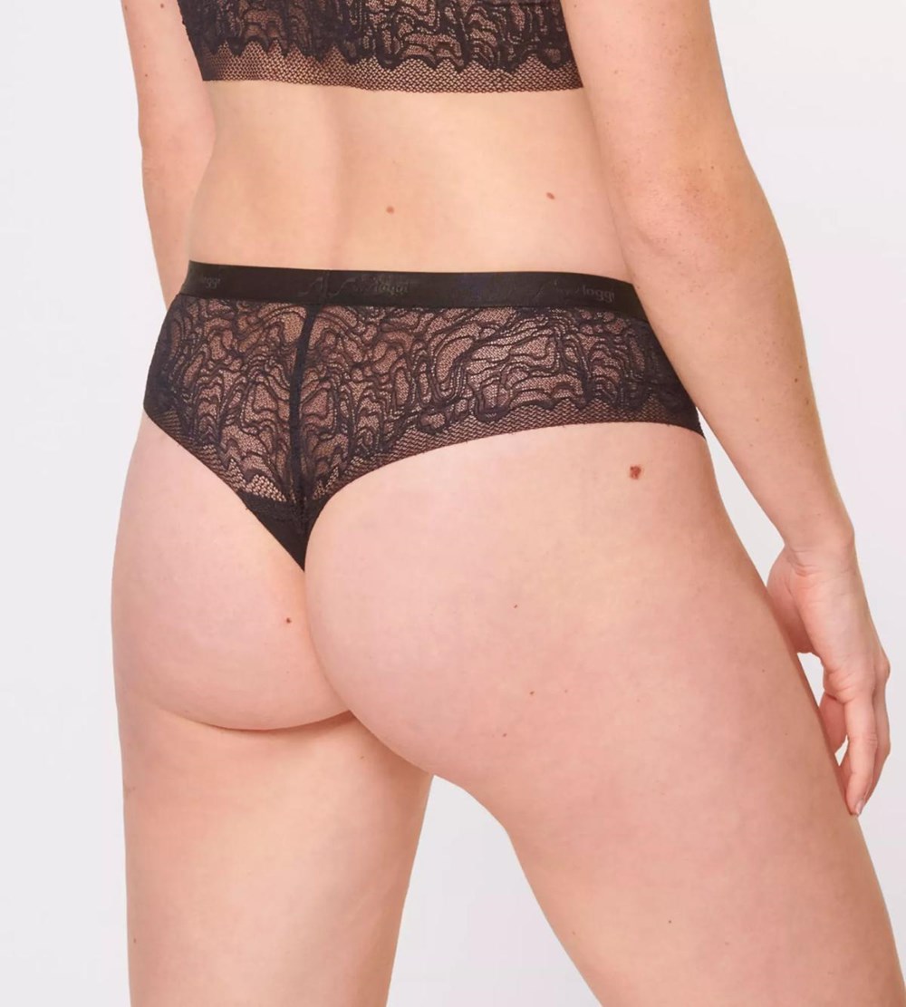 Sloggi S Shadow Brazilian Brief Czarne | 07861-KTPI