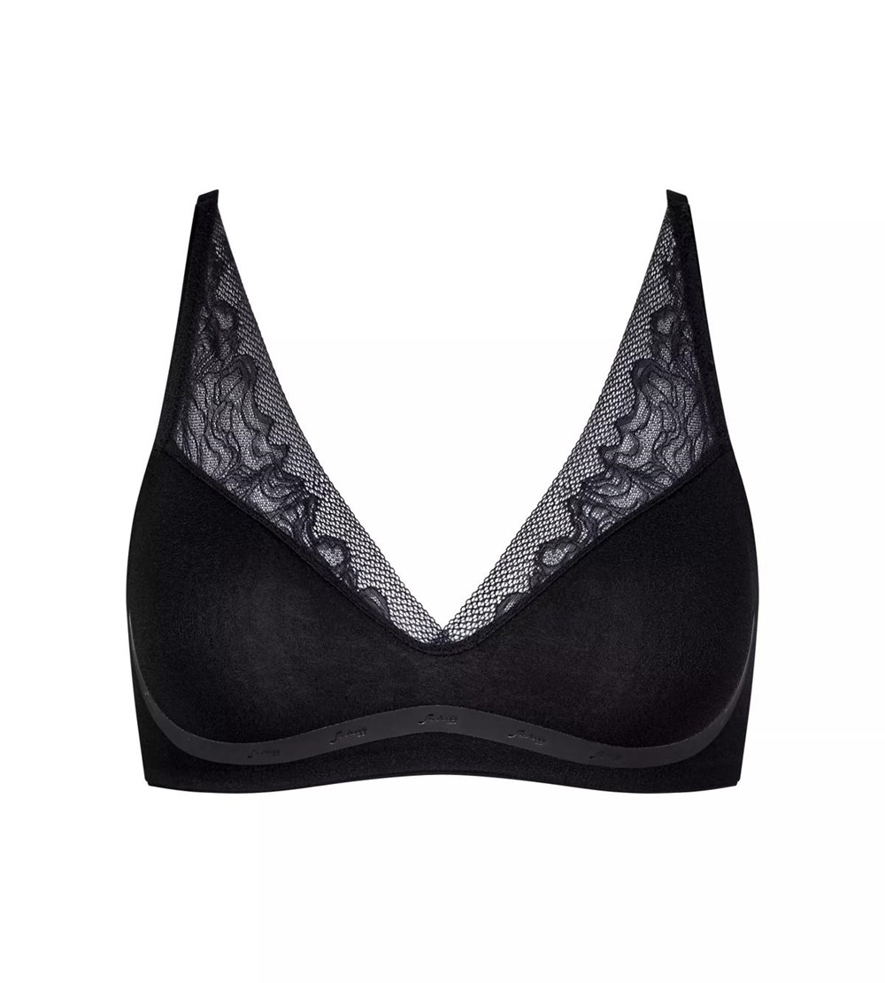 Sloggi S Shadow Watowany Bra Czarne | 43052-VRYO