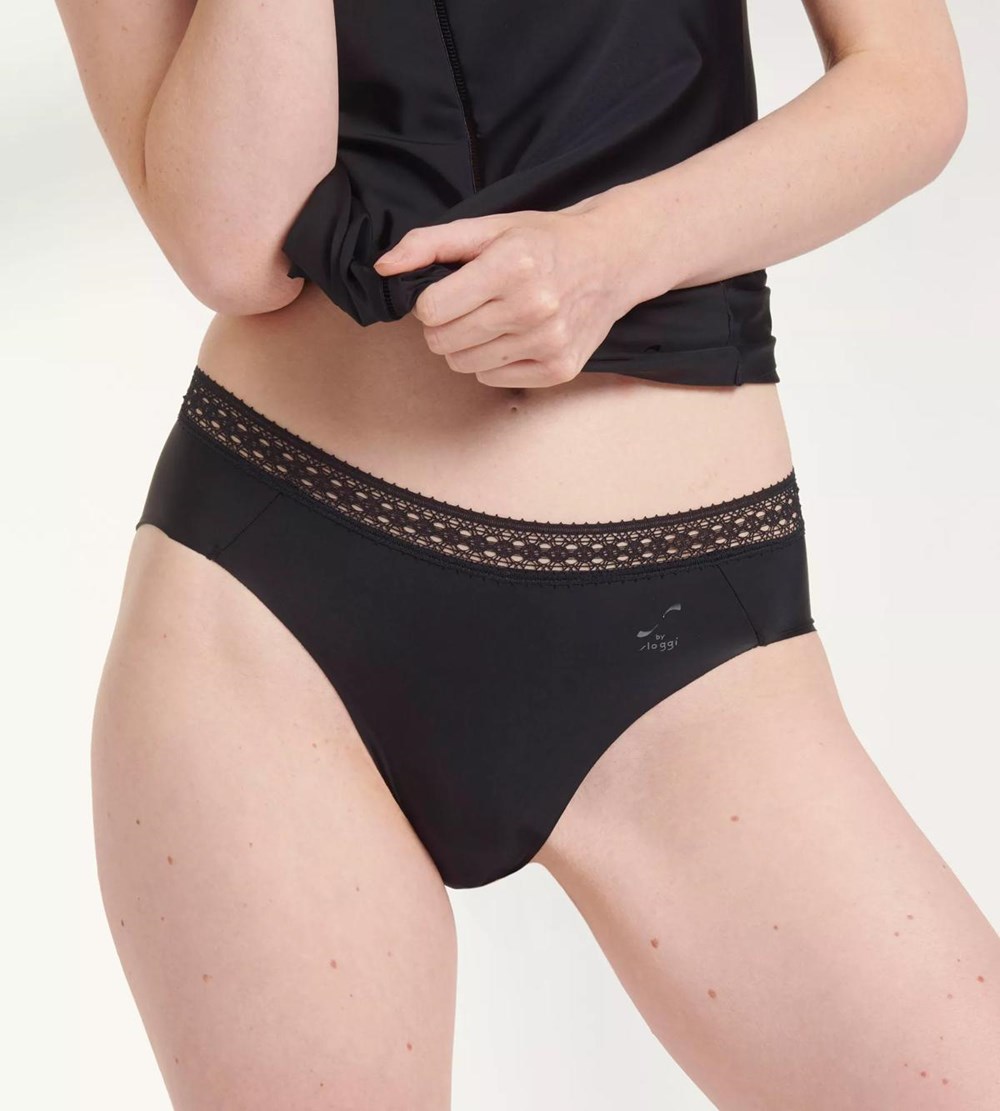 Sloggi S Subtle Tai Brief Czarne | 01246-GVBE