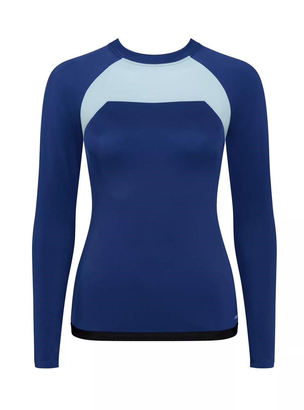 Sloggi Shore Blue Acara Rash Guard Niebieskie | 32561-HFNI