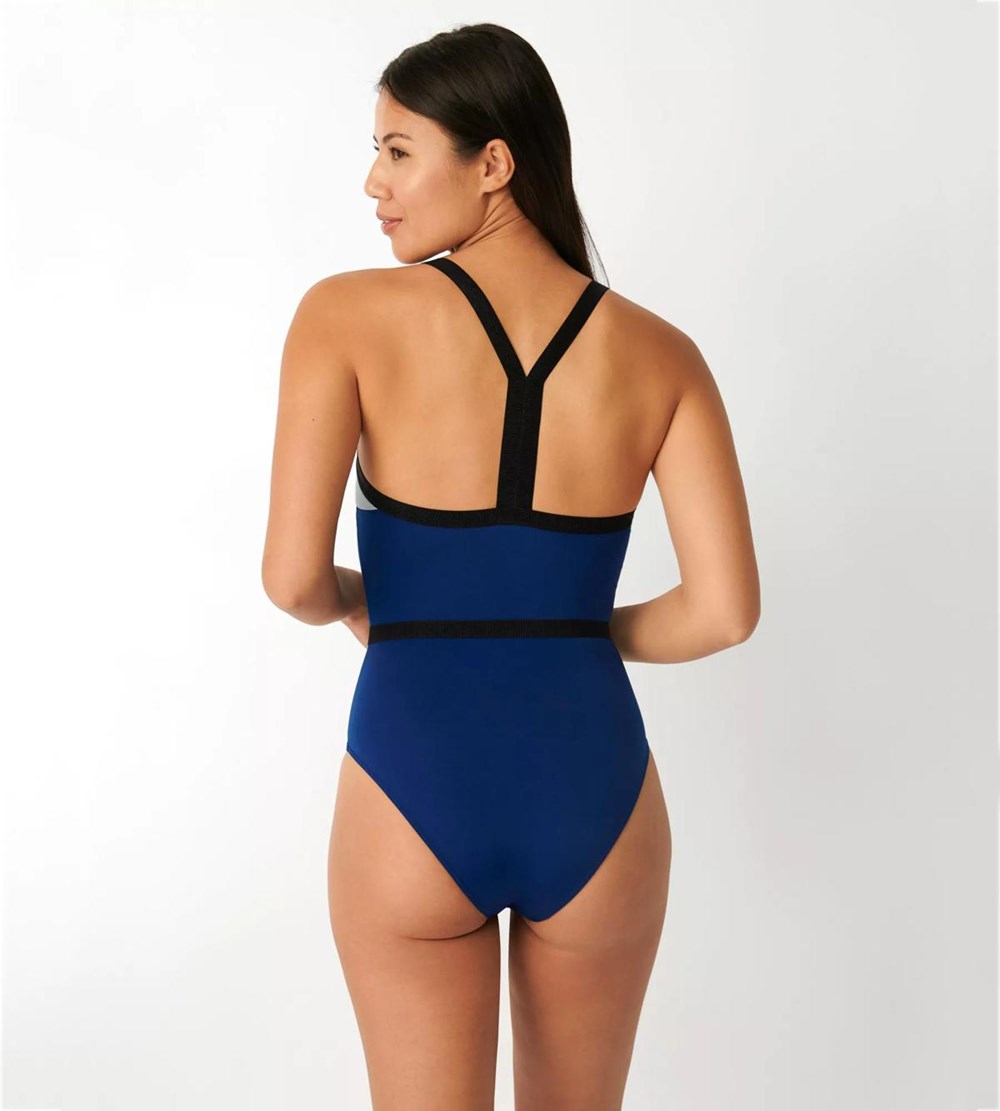 Sloggi Shore Blue Acara Swimsuit Niebieskie | 50862-KZRS