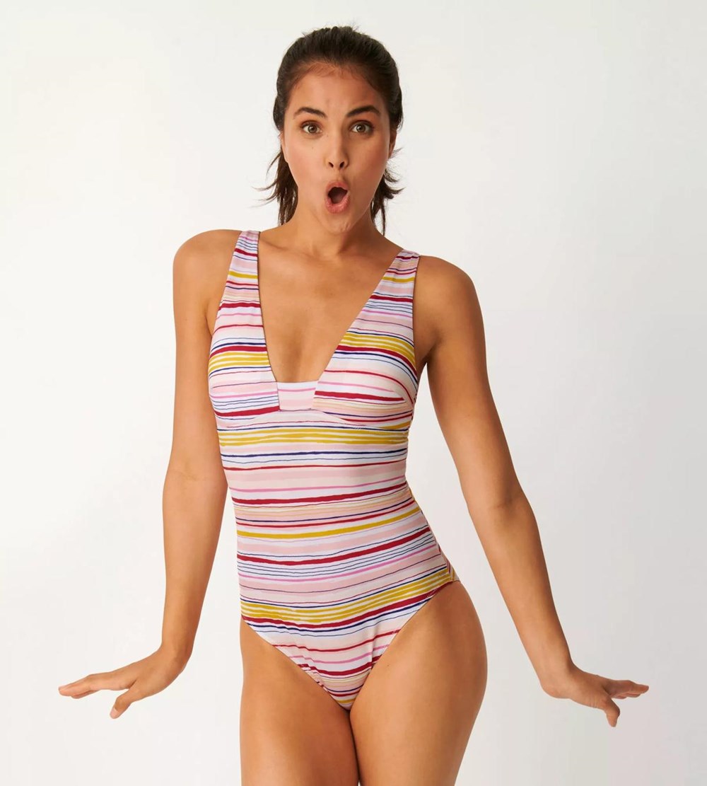 Sloggi Shore Candy Basslet Swimsuit With Watowany Cups Głęboka | 20537-JGCT