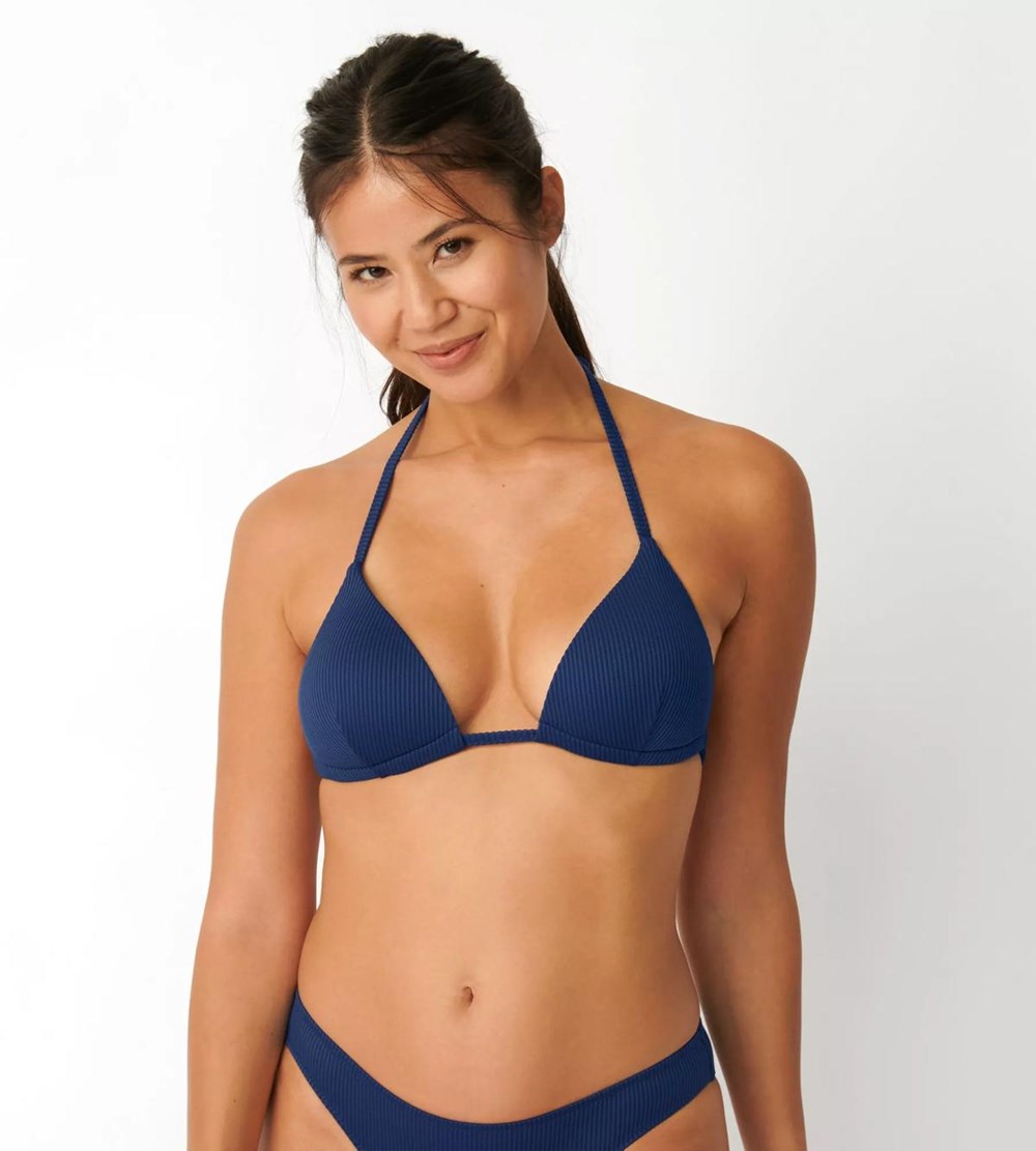 Sloggi Shore Dottyback Bikini Top Watowany Niebieskie | 01598-OHNP