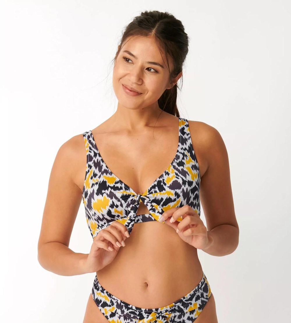 Sloggi Shore Fancy Guppy Bikini Top Brązowe Ciemny | 36072-ZFKM