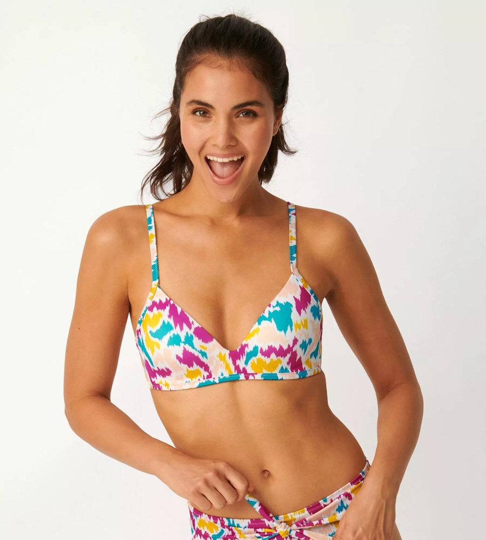 Sloggi Shore Fancy Guppy Bikini Top Watowany Multicolour | 42538-QSWK