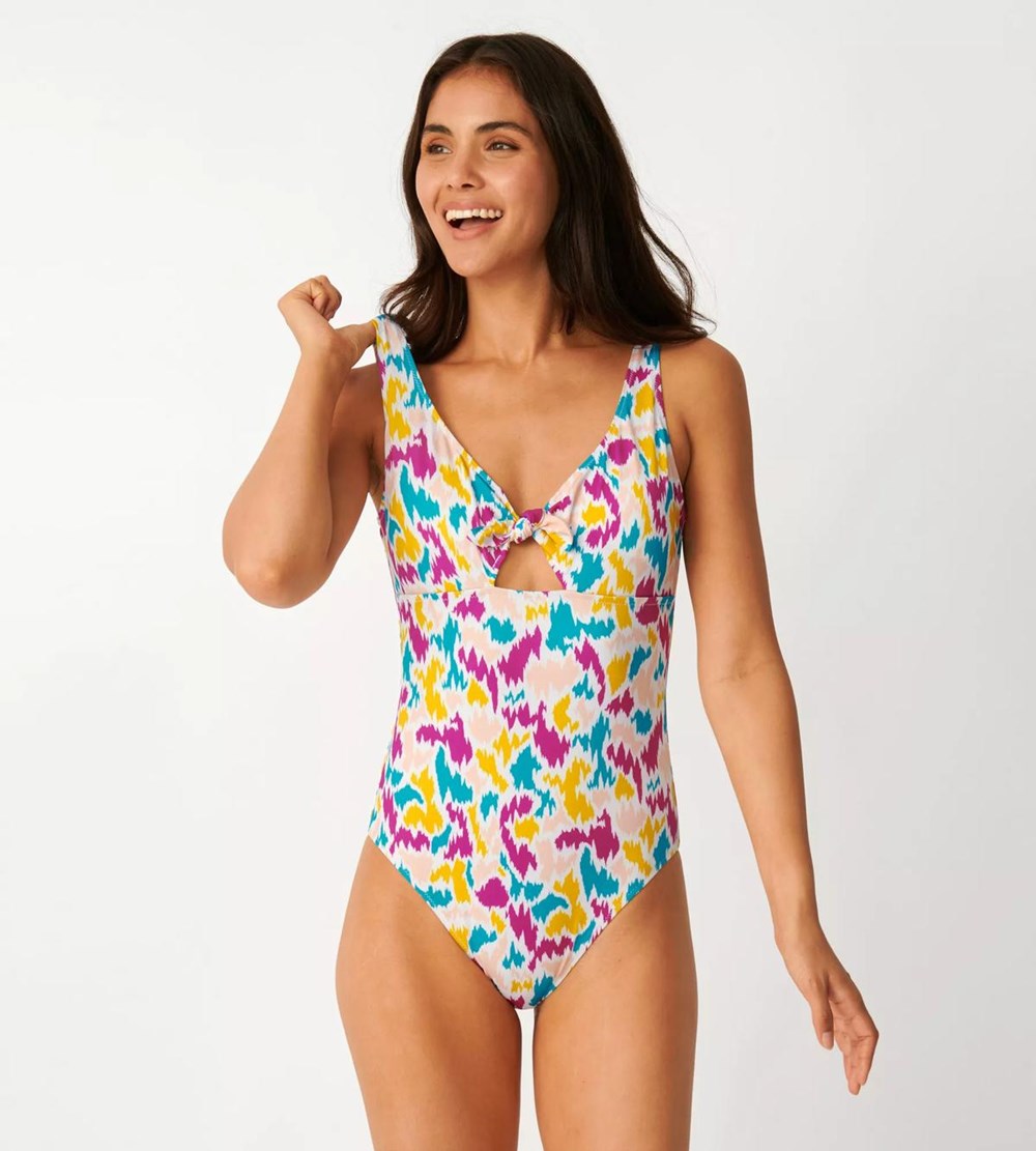 Sloggi Shore Fancy Guppy Swimsuit With Watowany Cups Multicolour | 05197-EVBP