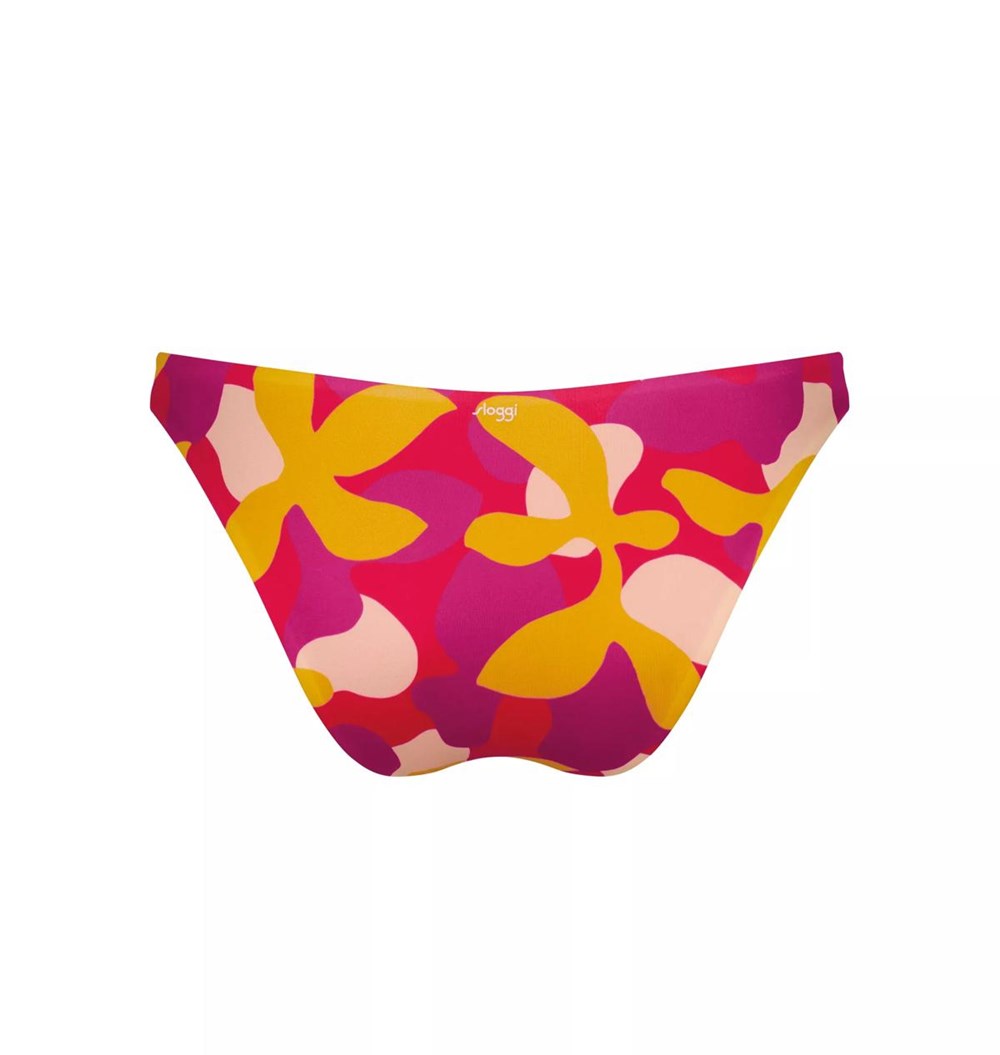 Sloggi Shore Flower Horn Bikini Brazilian Brief Pink-Dark Combination | 63912-ENGL