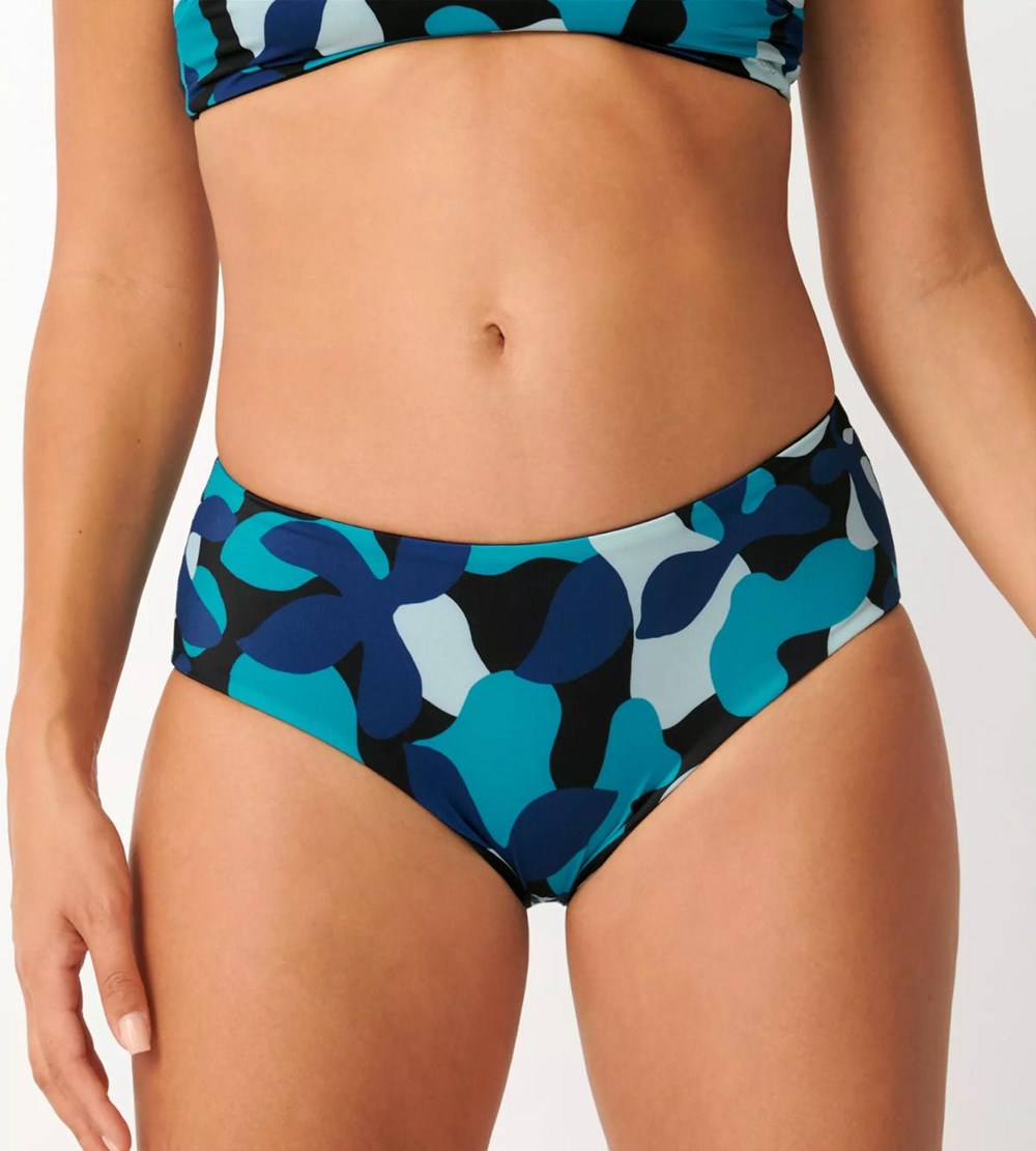 Sloggi Shore Flower Horn Bikini Midi Brief Niebieskie Ciemny | 54892-BUJI