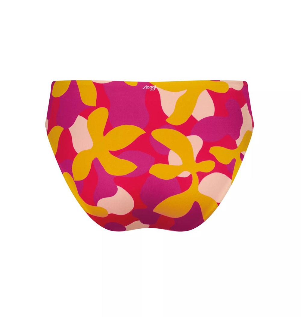 Sloggi Shore Flower Horn Bikini Tai Pink-Dark Combination | 43196-FDCJ