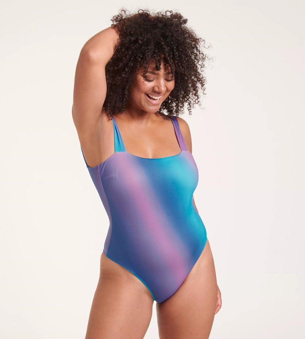 Sloggi Shore Fornillo Swimsuit Turquoise-Dark Combination | 41386-KPEO