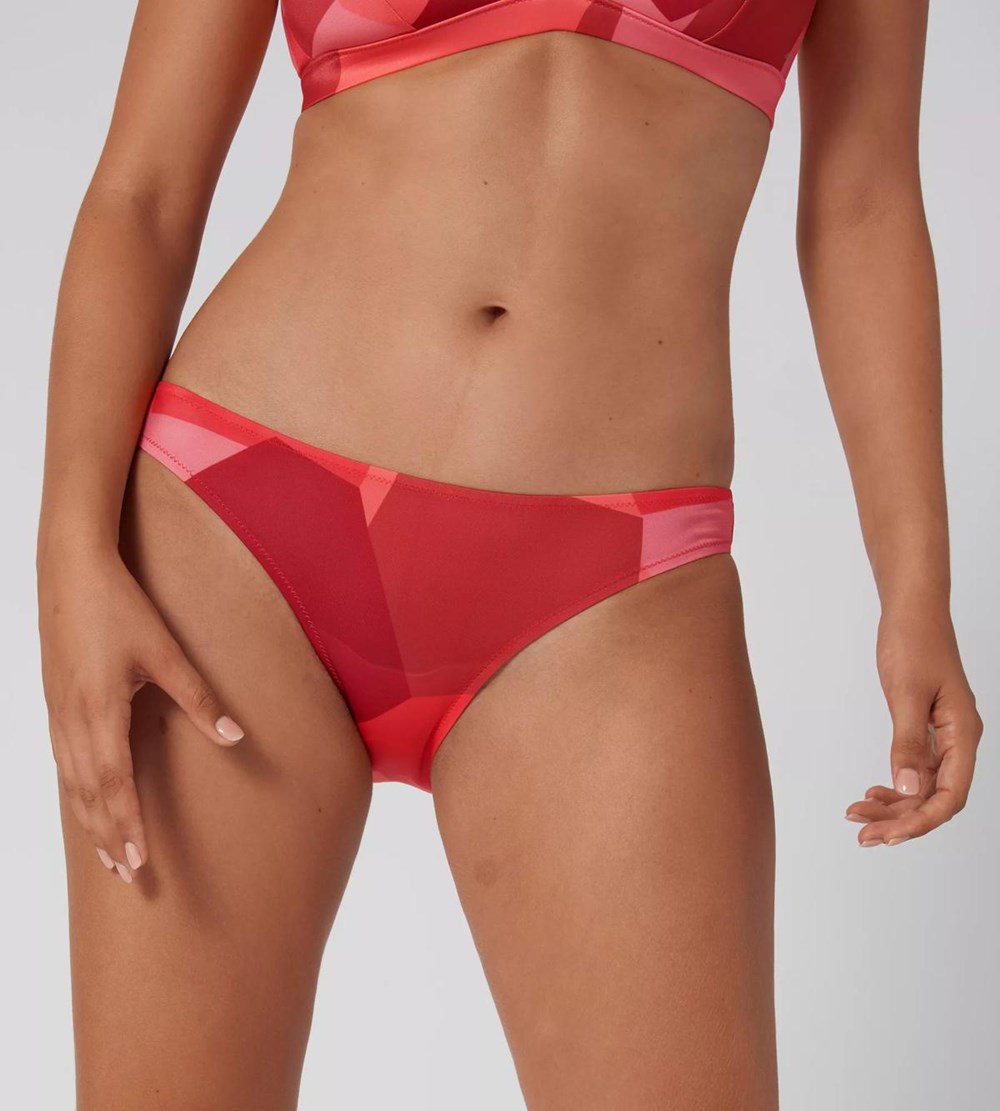 Sloggi Shore Kiritimati Bikini Mini Czerwone Głęboka | 91304-HWLM