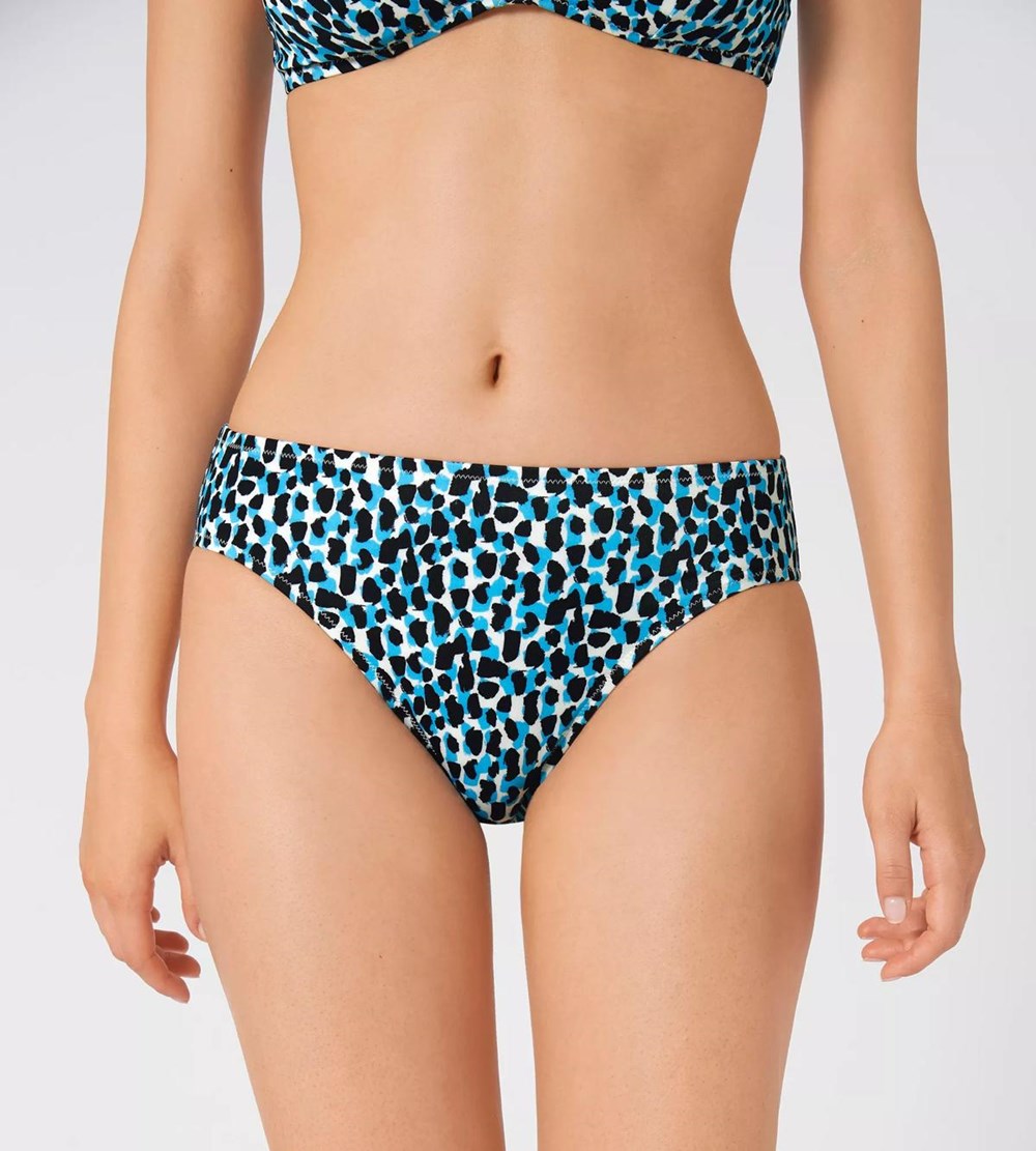 Sloggi Shore Koh Tachai Bikini High Leg Niebieskie Ciemny | 18702-GBFK